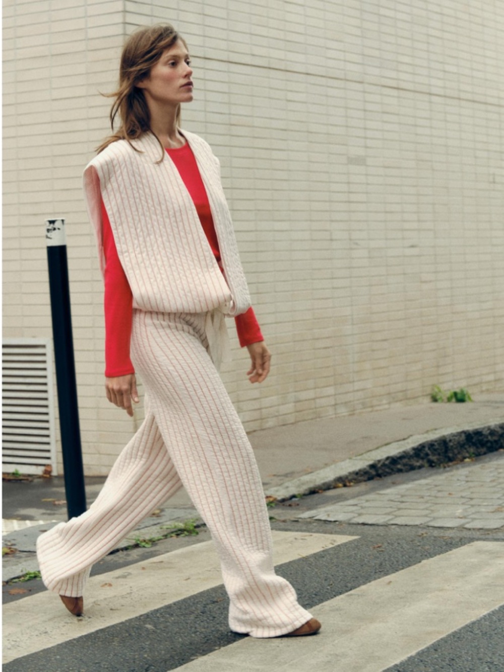 ZARA Striped Padded Pants